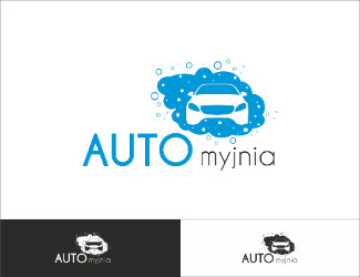 Projekt graficzny logo dla firmy online blue auto myjnia